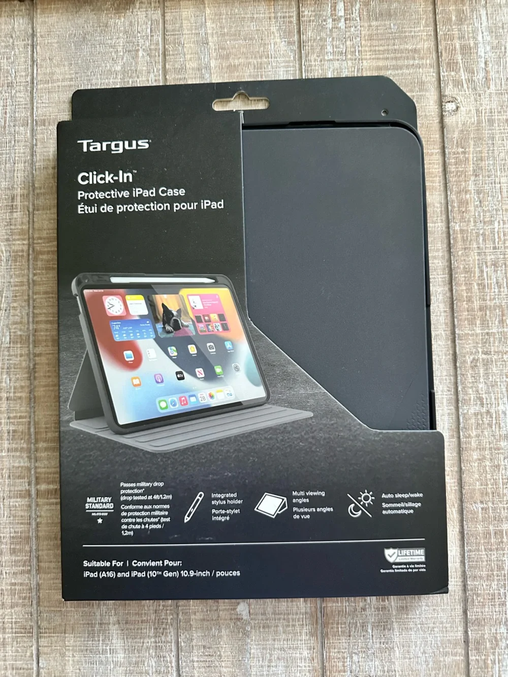 Targus Click-In Protective iPad Case in Black for iPad 10th Gen 10.9 inch